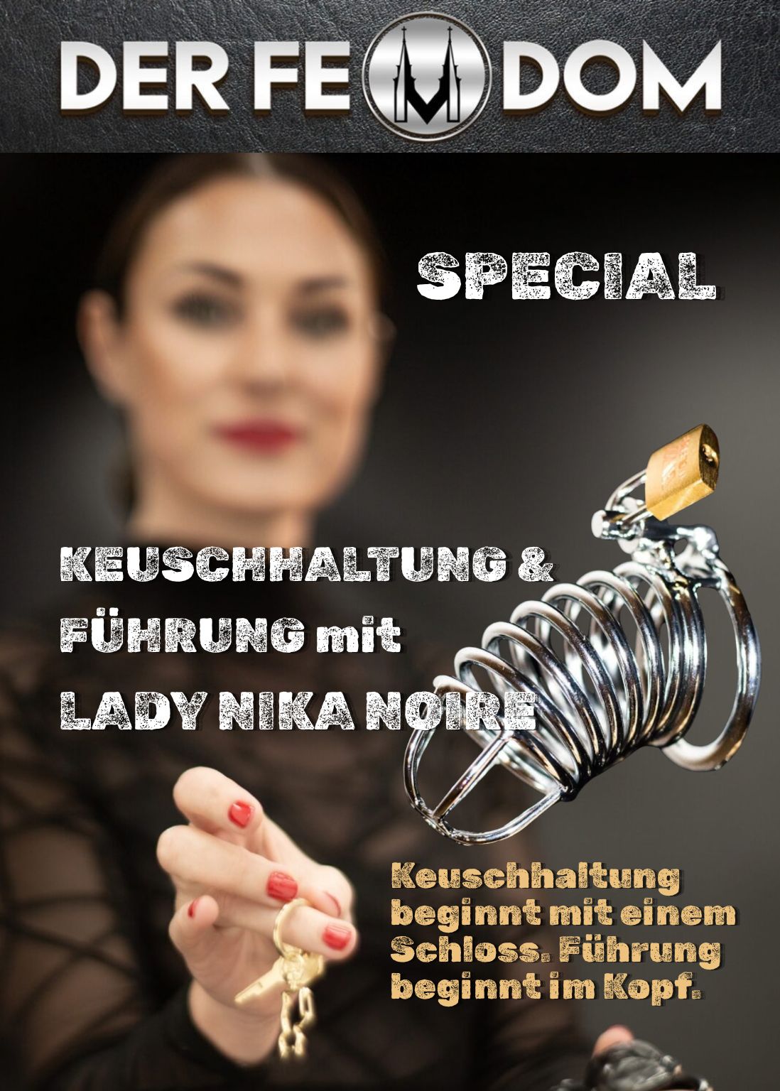 Keuschhaltung special mit Lady Nika Noire im grössten und besten BDSM Domina Studio der Schweiz zwischen Flughafen und Zürich
